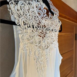 PTP 18 inches with stretch length 27 “Elegant White Lace Top